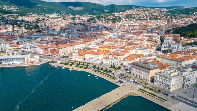 Aerial view of Trieste, Italy