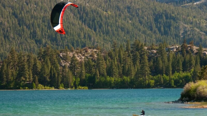 Kiteboarder at June Lake, CA