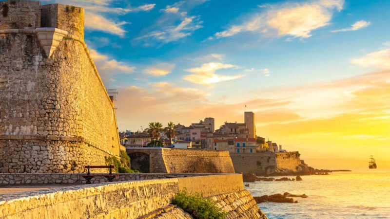 Scenic View Of The Antibes Ramparts, France