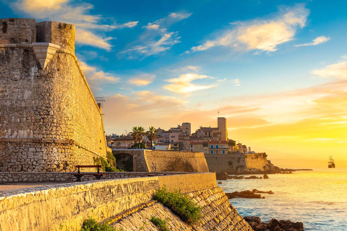 Scenic View Of The Antibes Ramparts, France